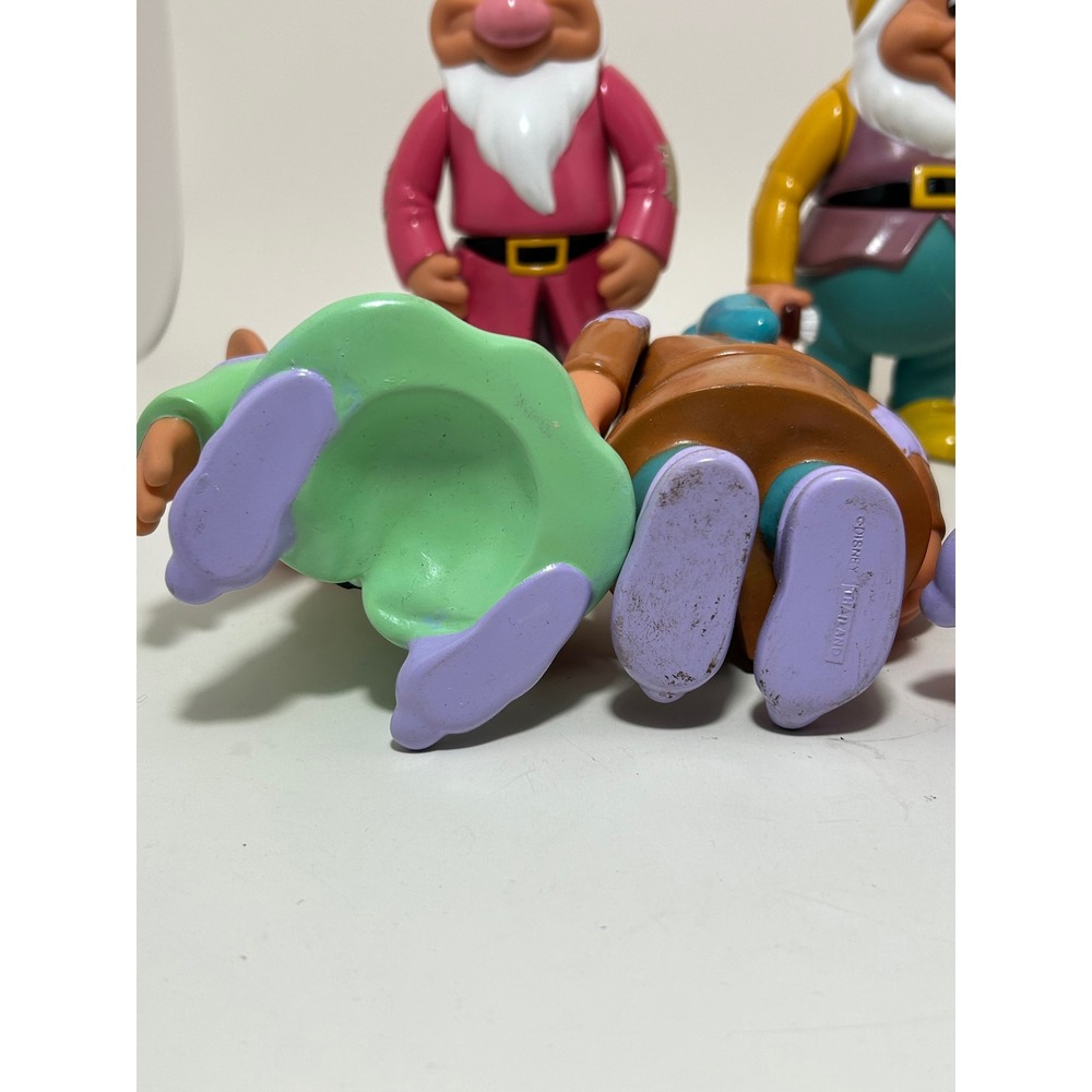 Disney Seven Dwarfs Snow White PVC Action Figure Set Vintage Thailand Complete 7 - Picture 7 of 13